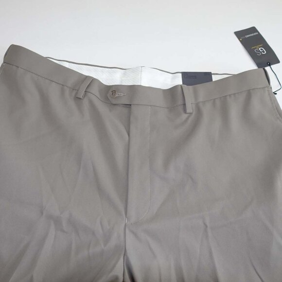 GS Men's Performance Pants 44 x 30 NWT Dark Taupe Adjustable Waistband Slacks - Picture 2 of 9